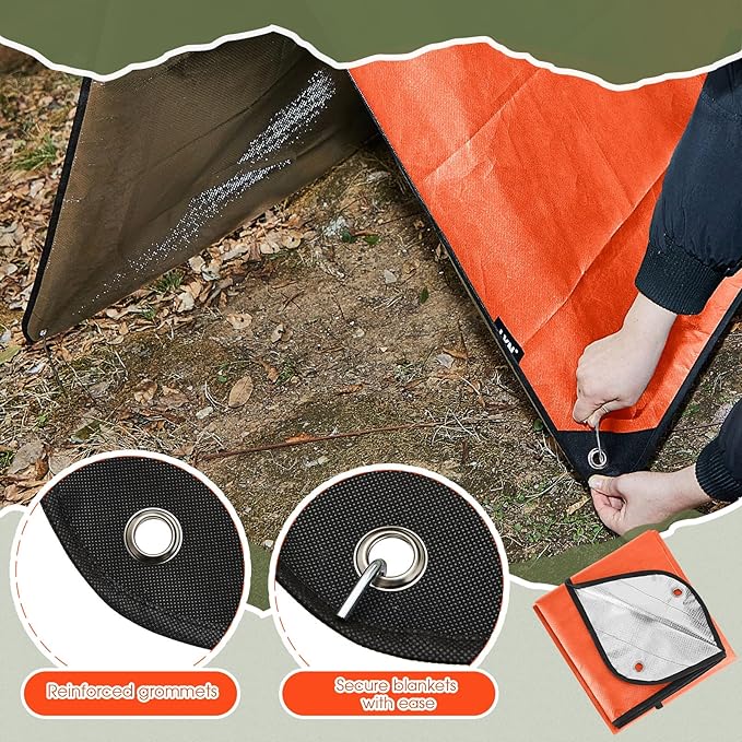 Kingdder 2 Pcs Heavy Duty Emergency Blankets - Image 3