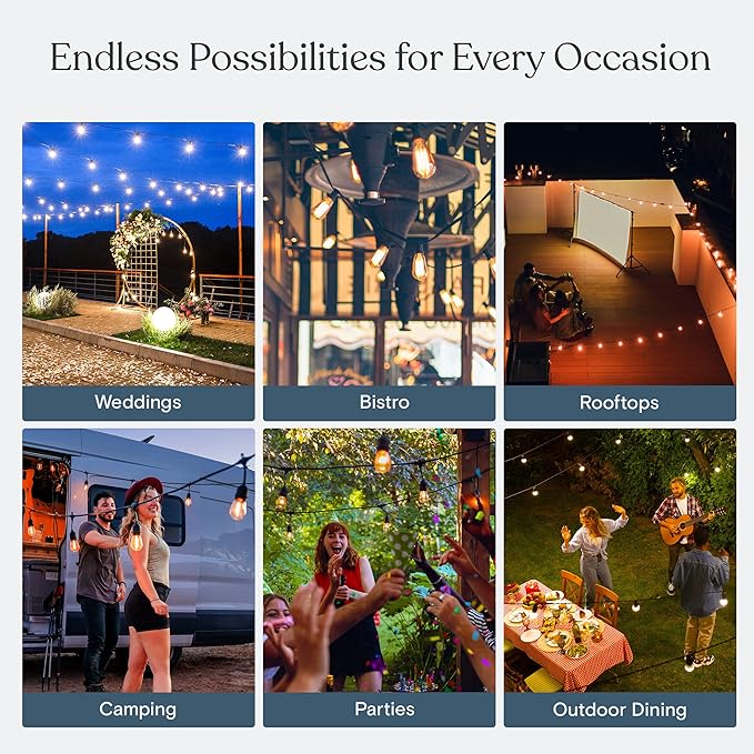 Brightech Ambience Pro Incandescent Outdoor String Lights - Image 8
