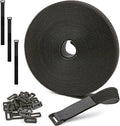 1" x 30ft Nylon Hook and Loop Cable Straps Roll by NBTORCH