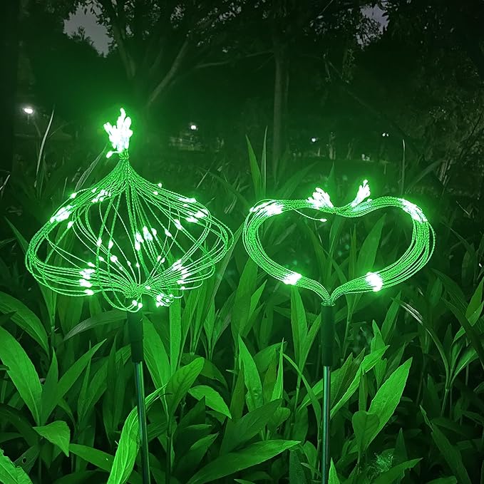 JJGoo Solar Firework Lights, 2 Pack 150 LEDs 2 Lighting Modes Solar Lights - Image 8
