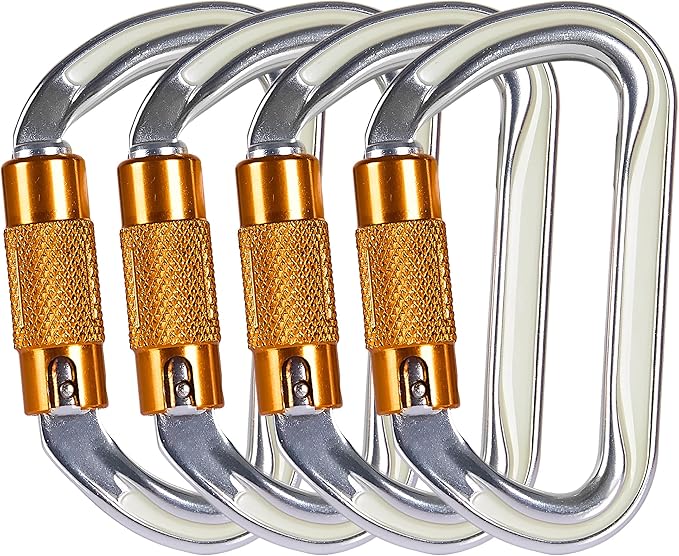 SOB Heavy Duty Steel Carabiner Clips -Auto Locking Climbing Carabiner, by SOB