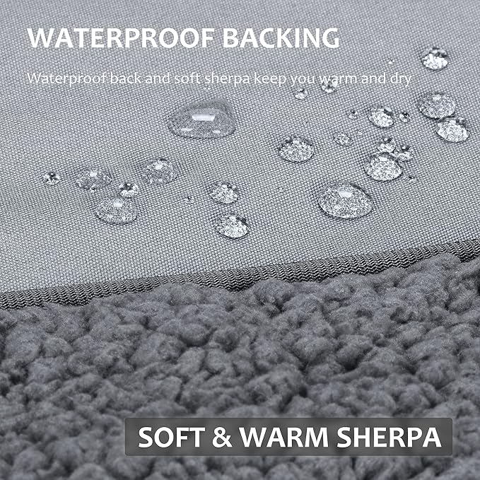 Tirrinia Large Waterproof Outdoor Blanket, Soft Warm Windproof Stadium Blanket - Image 2