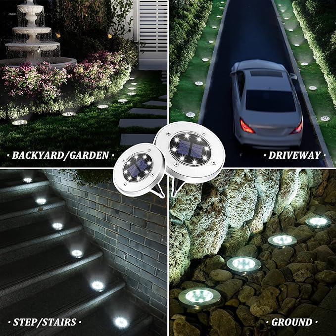 SOLPEX Solar Lights Outdoor Waterproof, 20 Pack Solar Ground Lights, Solar - Image 2