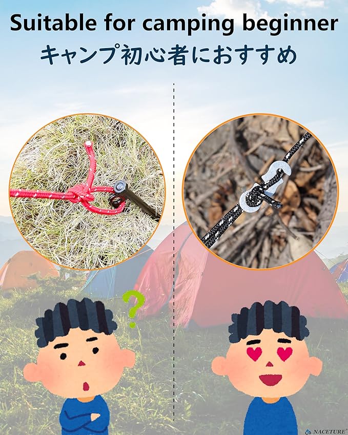 Rope Tensioner Aluminum Alloy Camping Tent Guyline Cord Adjuster Camping of Gear - Image 5