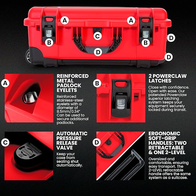 NANUK 935 Wheeled Waterproof First Aid Box Empty – Durable, Medical First Aid - Image 4