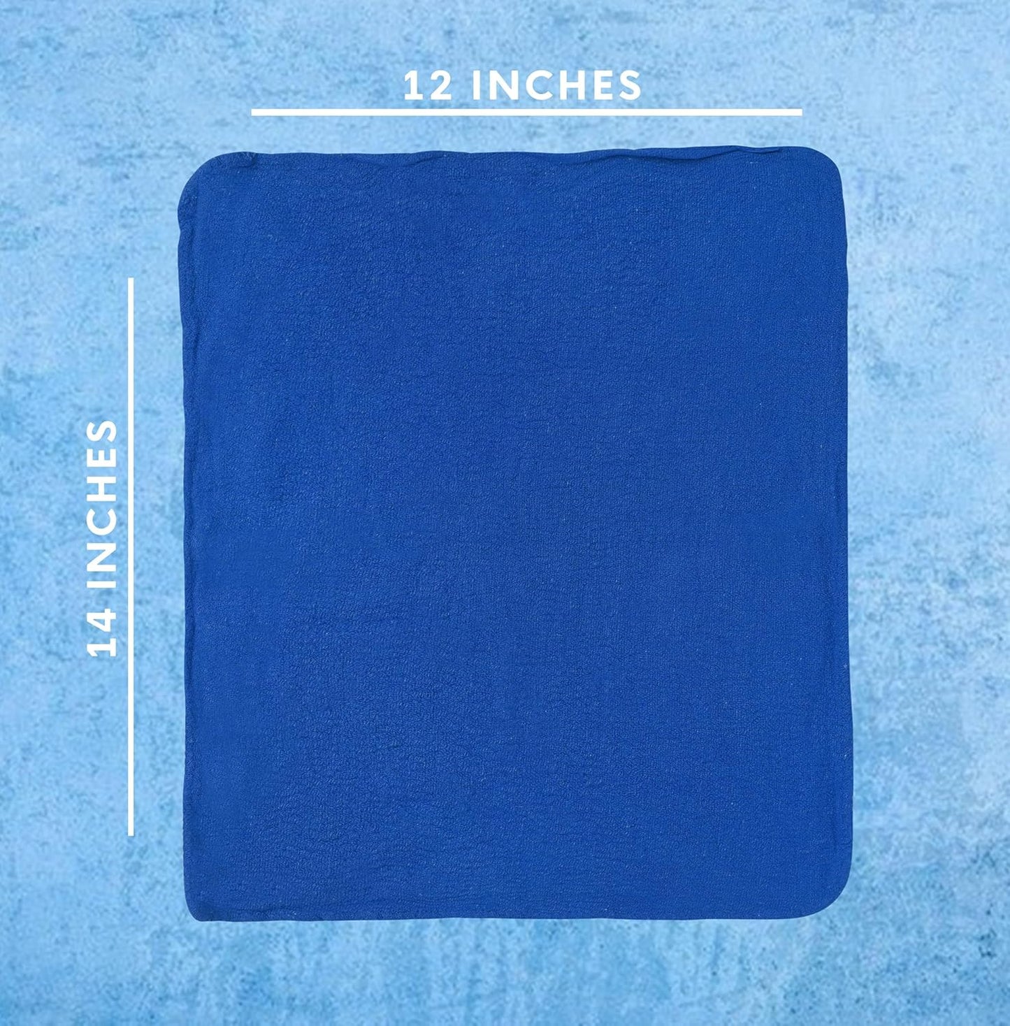 Cotton Shop Towels - Pack of 25 Cleaning Rags 12'' x 14'' - Super Soft and Absorbent Shop Rags for House - Multipurpose Cleaning Towels for Automobiles, Industries, Garage