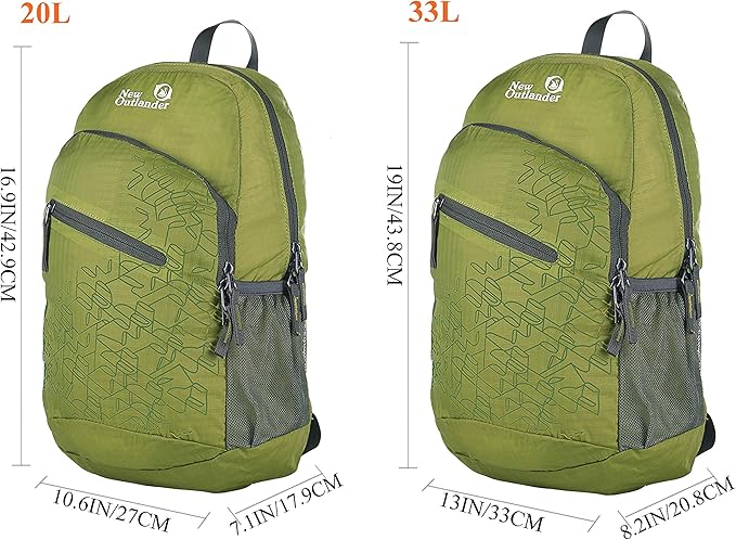 Outlander Packable Handy Lightweight Travel Hiking Backpack Daypack - Image 6