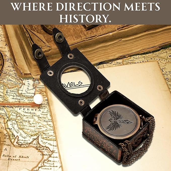 Handmade Brass Antique Compass - Image 6