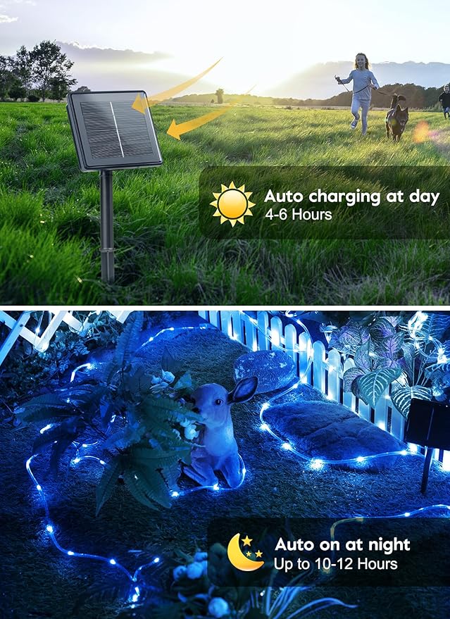 Brightown Solar Christmas Lights Outdoor Waterproof, 2 Pack Total 78FT 200 LED - Image 4