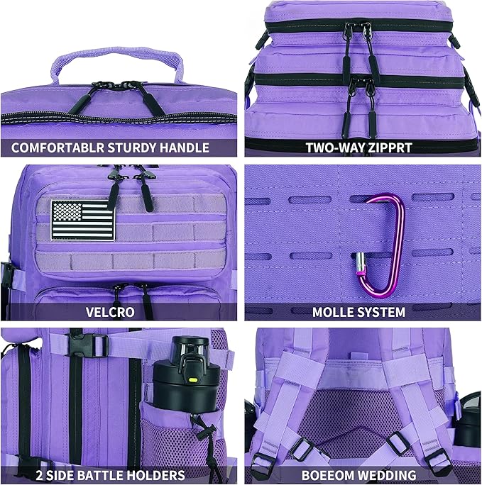 Military Tactical Backpack 45L/25L 3 Day Assault Pack Molle Daypack Hiking - Image 5