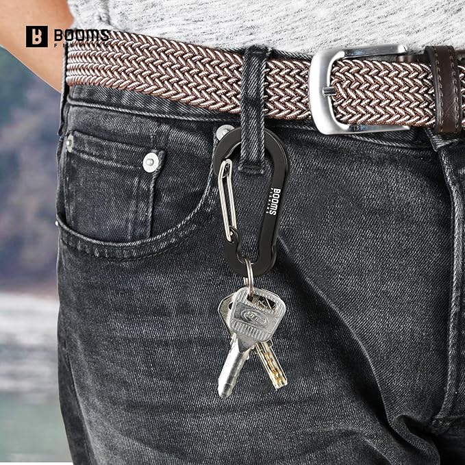 Booms Fishing CC5 Multi-Use Carabiner Clips, 10 Pack 2.3"/ 3.1" Caribeener Clips - Image 4