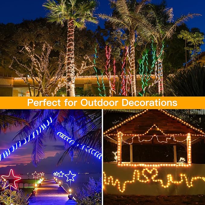 Ollny Rope Lights Outdoor Color Changing, 99FT 300 LED Waterproof Plug in - Image 6