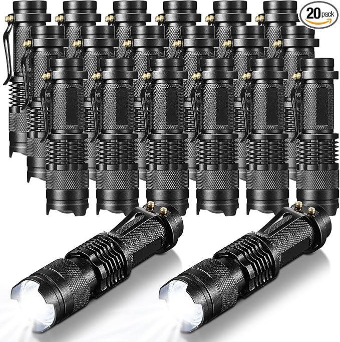 Fumete 20 Pieces LED Flashlight Mini 3 Mode Tactical Torch Small Water by Fumete