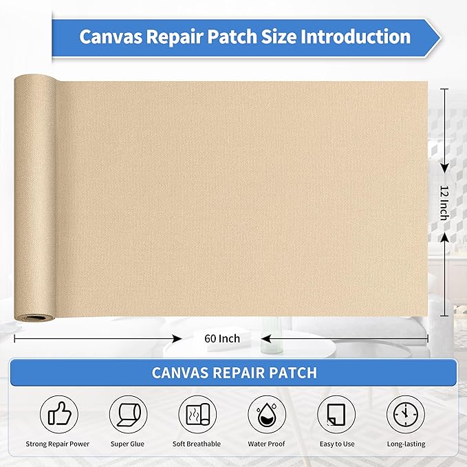 KING MOUNTAIN Canvas Repair Tape, Outdoor Gear Patch, 12×60 Inches, Waterproof - Image 4