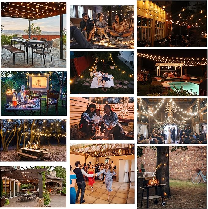 DAMAING Outdoor String Lights 50 FT Waterproof Patio Light String Lights - Image 7