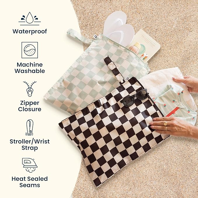 Tiny Twinkle Mess Proof Wet Bags | 2-Pack Reusable Waterproof Wet Bags - Image 10