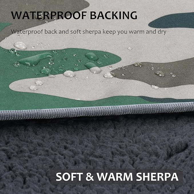 Tirrinia Large Waterproof Outdoor Blanket, Soft Warm Windproof Stadium Blanket - Image 2