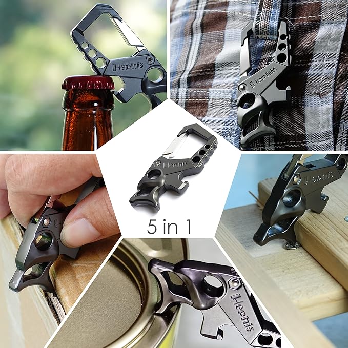 Hephis Skull Heavy Duty Key Chain, Car Emergency Escape Tool, Seat belt Cutter - Image 3