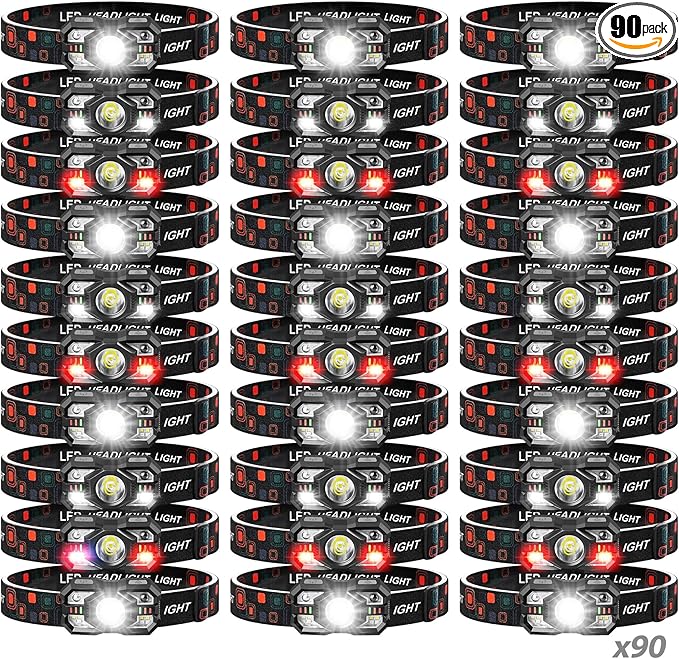 Headlamp Rechargeable 90Pack, 3000 Lumen Ultra-Light Bright Headlamp Flashlight by Northlet