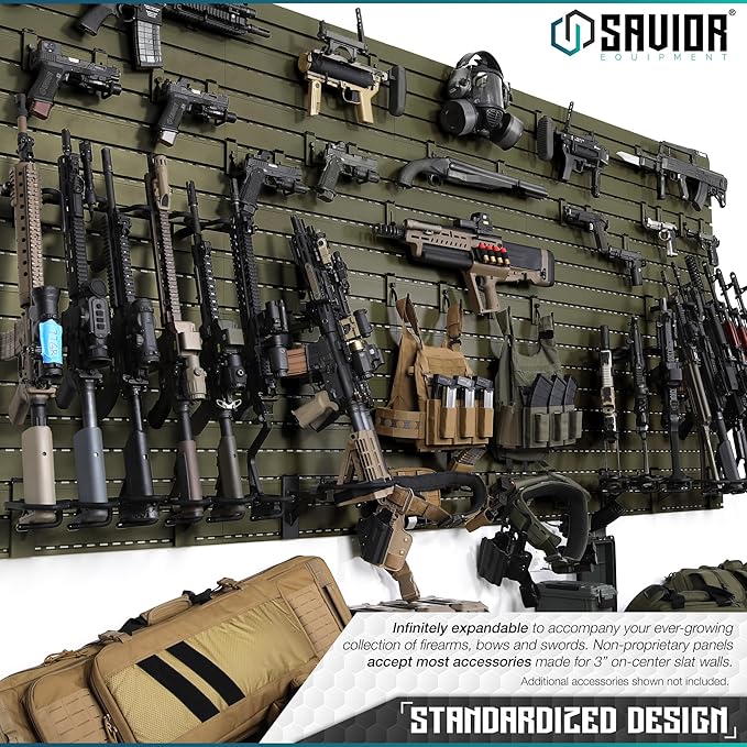 Savior Equipment Wall Rack System Heavy-Duty Steel Tactical Rifle Carbine - Image 5