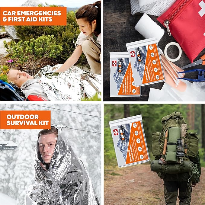 ANLOKE Emergency Blankets Mylar Thermal Blanket- of Gigantic Space Blanket 82 * - Image 5