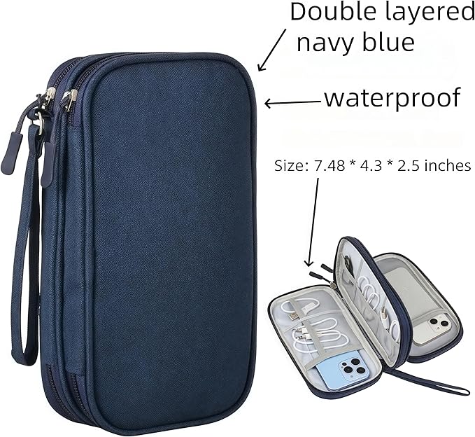 Electronic Organizer Travel Cable Accessories BagPouch Portable Waterproof - Image 3