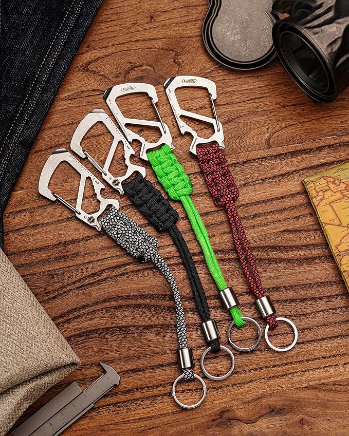 KeyUnity KC04 Paracord Keychain Carabiner Clip, Braided Lanyard - Image 5