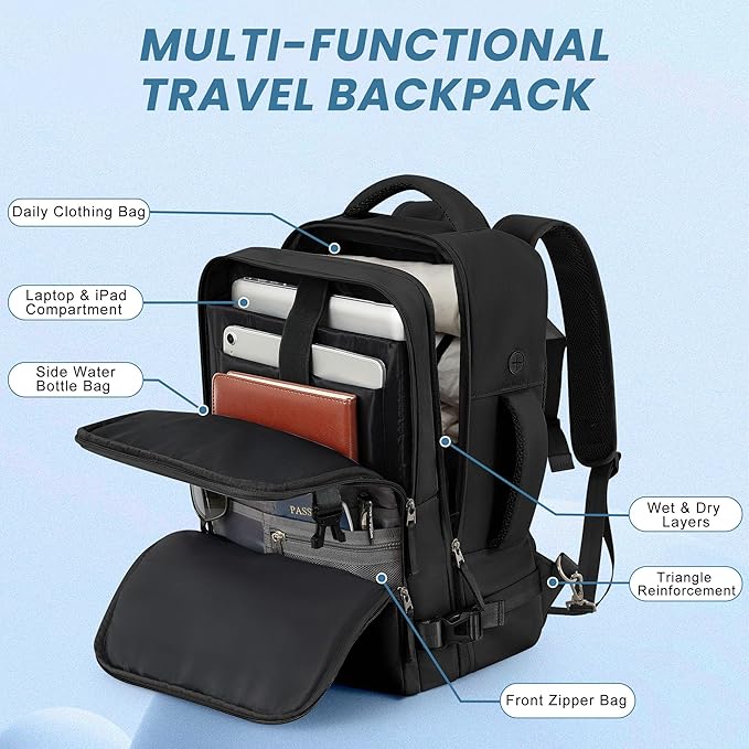 Sinaliy Travel Backpack, Carry on Flight approved Travel Bag - Image 4