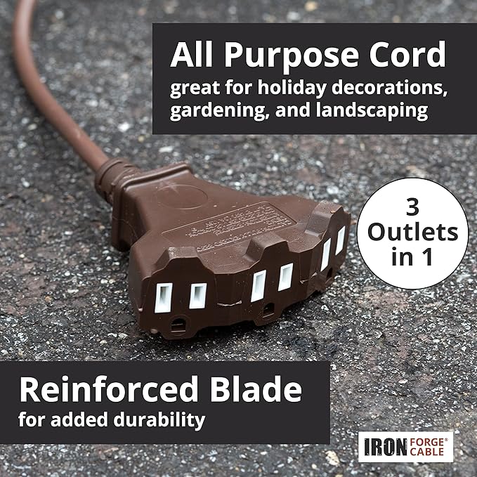 Iron Forge Cable 6ft Brown Outdoor Extension Cord - Image 5