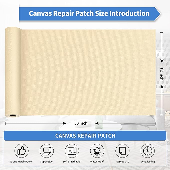 KING MOUNTAIN Canvas Repair Tape, Outdoor Gear Patch, 12×60 Inches, Waterproof - Image 4