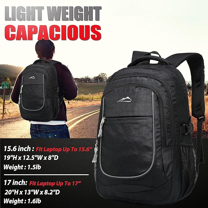 ProEtrade Anti Scratch Fabric Backpack, 1.6 lb, 8 Pockets, 2 Laptop Compartments - Image 6
