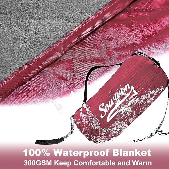 Waterproof Outdoor Blanket 82”X 55” Packable, Stadium Blankets - Image 3