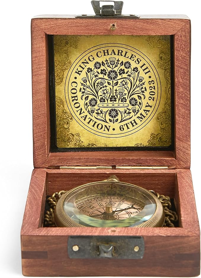 Handmade Antique Vintage Brass Compass | Exquisite Nautical Compass | Home - Image 4