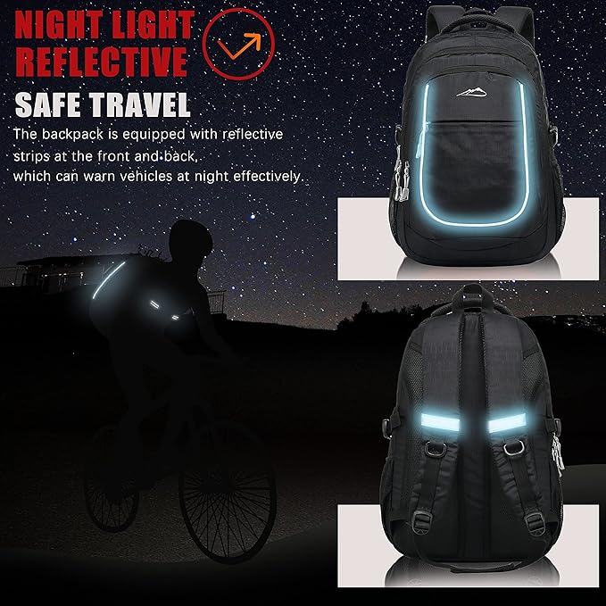 ProEtrade Anti Scratch Fabric Backpack, 1.6 lb, 8 Pockets, 2 Laptop Compartments - Image 4
