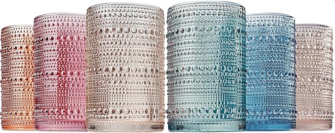 Khen Beaded Highball Drinking Tumbler Set | Set of 6 | Holiday Decor Vintage - Image 5
