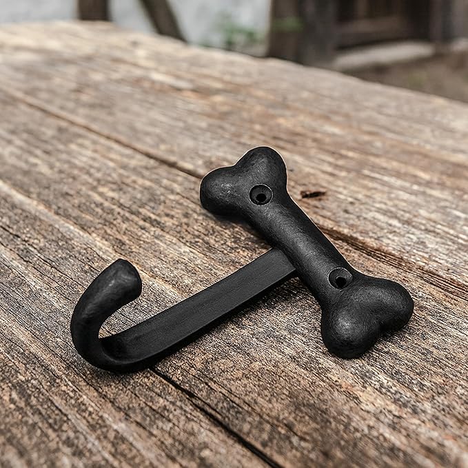 Mystic Colonial Medieval Cast Iron Bone-Shaped Wall Hook | Rustic Gothic - Image 8