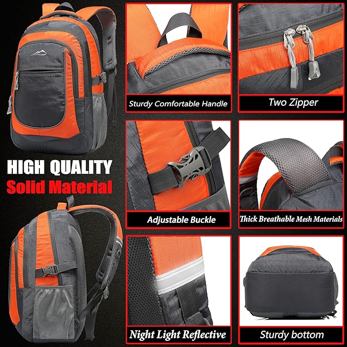 ProEtrade Backpack Bookbag for College Sturdy Travel Business Hiking Fit Laptop - Image 3