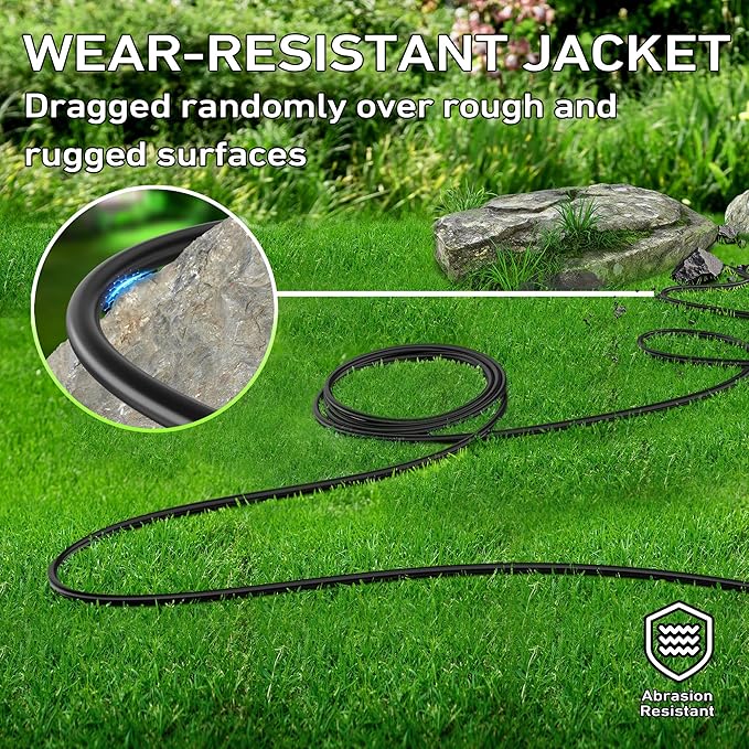 LUCKY TL Indoor Outdoor Extension Cord, 14/3 Gauge Black Long Extension Cord - Image 6