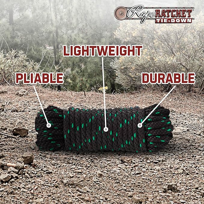 Rope Ratchet 1/2" 50 ft Braided Polypropylene Utility Cord, Weather Resistant - Image 5