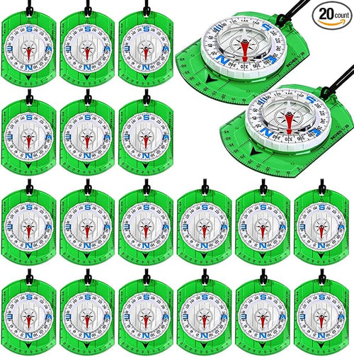 20 Pcs Acrylic Orienteering Compass Hiking Backpacking Survival Reliable by Unknown