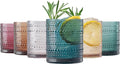 Khen Plastic Hobnail Drinking Glasses Set of 6 Neutral Tones Cups 14oz by Khen
