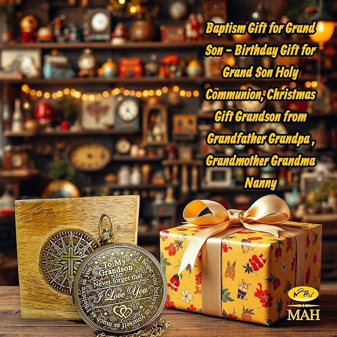 Brass Compass Gift to My Son Never Forget I Love You, Sentimental Keepsake from - Image 7