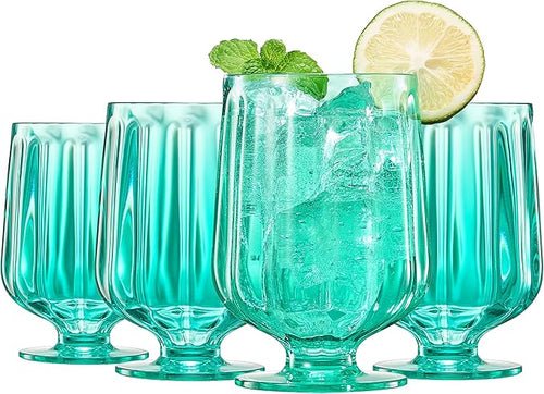 15oz Unbreakable Premium Drinking Glasses Set of 4 by Khen