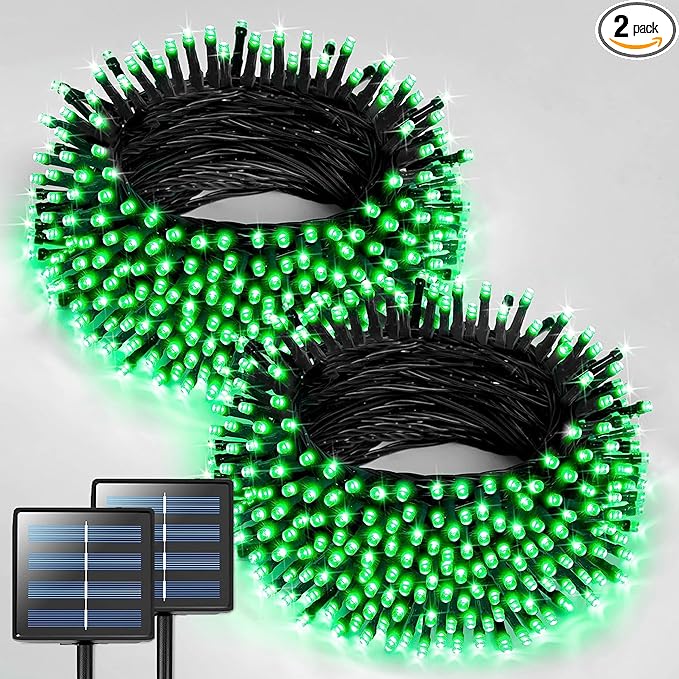 JMEXSUSS 2 Pack Solar String Lights Outdoor Waterproof, Total 400 LED 151FT by JMEXSUSS