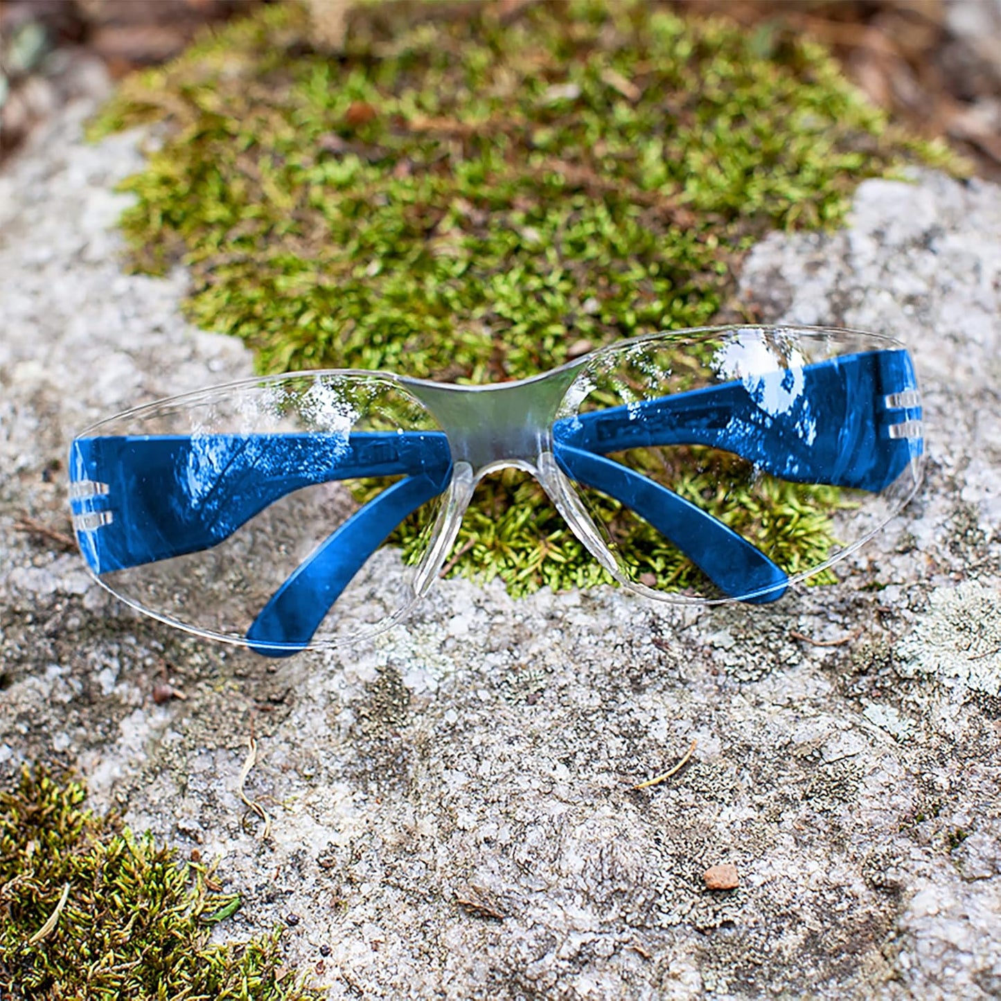 BISON LIFE Safety Glasses - Scratch Resistant Wrap Around Eyewear, Polycarbonate ANSI Z87.1 Impact Resistant Lens