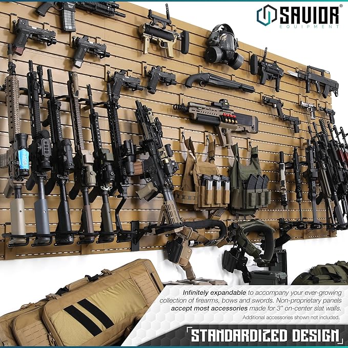 Savior Equipment Wall Rack System Heavy-Duty Steel Tactical Rifle Carbine - Image 5