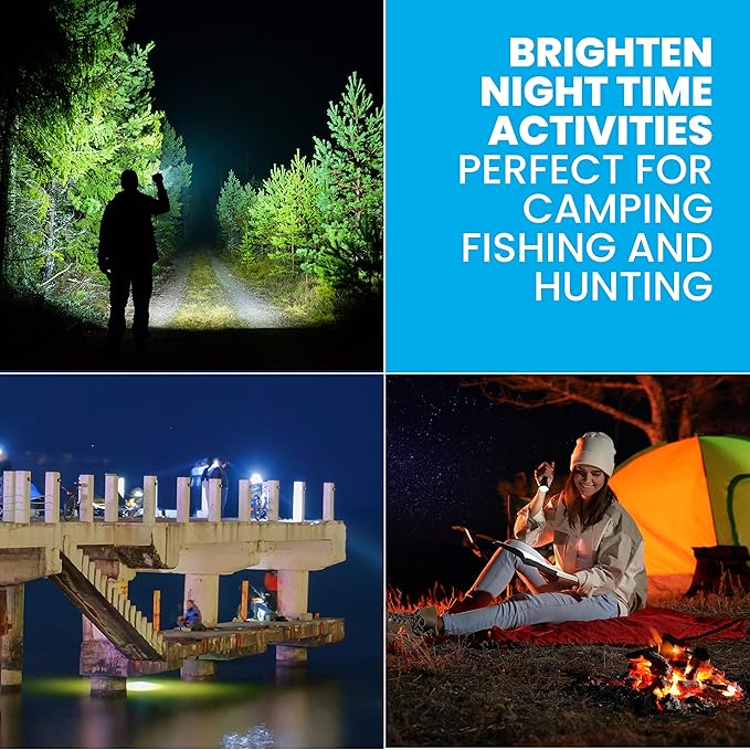 TacLight 3 Pk Tactical Flashlights High Lumens 40x Brighter than Regular Flash - Image 8