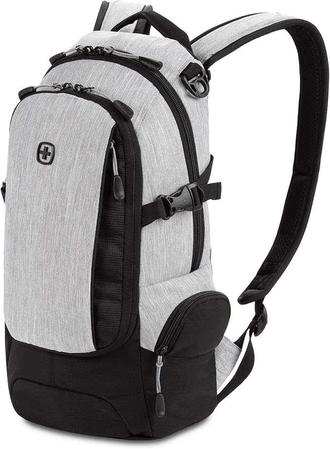 SwissGear 3598 Backpack, Narrow Daypack, Light Grey/Heather by SwissGear