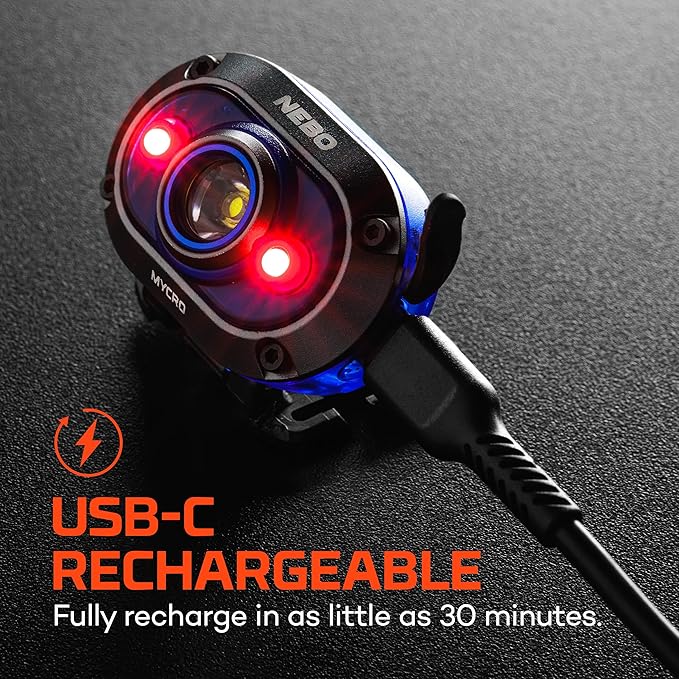 NEBO MYCRO 450 Rechargeable Headlamp | 450 Lumens, 6 Light Modes, Water - Image 2