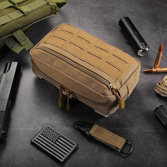 FRTKK Tactical Molle Admin Pouch Utility Laser Cut EDC Tool Pouch Bag - Image 8